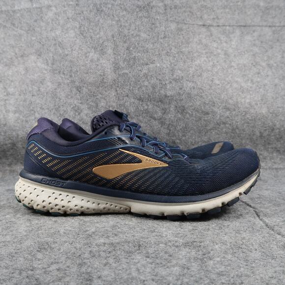 Brooks Shoes Mens 10 Athletic Trainer Ghost 15 Running Sport Active Comfort Blue - Picture 1 of 14